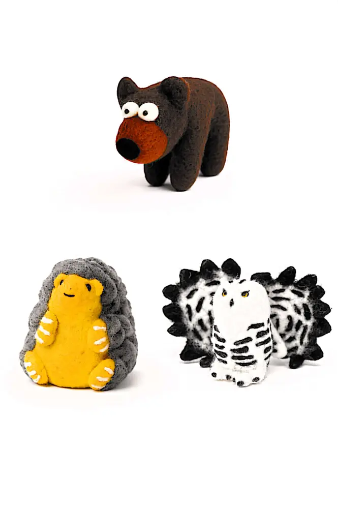 Handmade felt toys collection